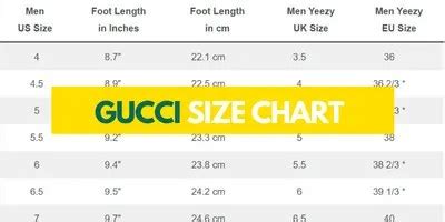 gucci mens shoes size guide